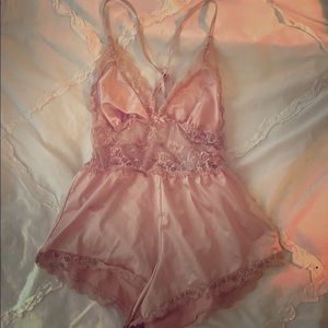 Lingerie/PJ Lace and Satin Romper